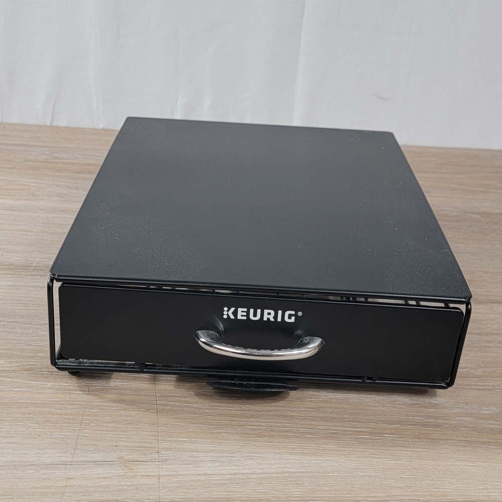 Keurig K-Cup Coffee Pod Storage Drawer Black Metal Rolling Countertop Organizer